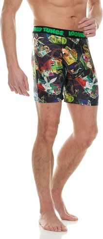 COCO BRANDS Looney Tunes Men's Boxer Briefs - No Fly, Anti-Chafing Stitching, Comfort Shaped/Cotton Lined Crotch in Kuwait