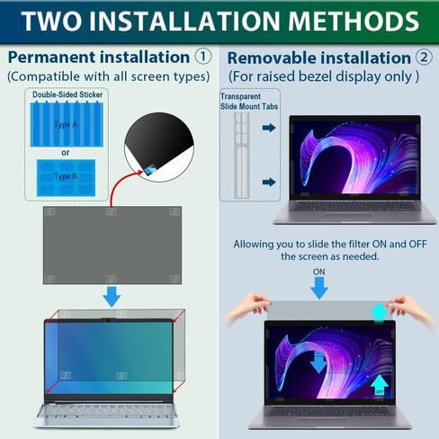 STARY Magnetic Privacy Screen for MacBook Pro 14 Inch (M1/M2/M3) | Anti-Glare Blue Light Filter | Matte & Glossy | Fits A2442, A2779, A2918, A2992 in Saudi Arabia