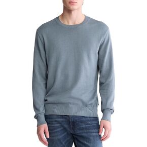 Calvin Klein Men's Supima Cotton Solid Monogram Logo Sweater