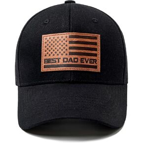 68LDROOTER Best Dad Ever American Flag Hat, Dad Hat Fathers Day Birthday Gifts for Dad Papa from Daughter Son Trucker Hat Black