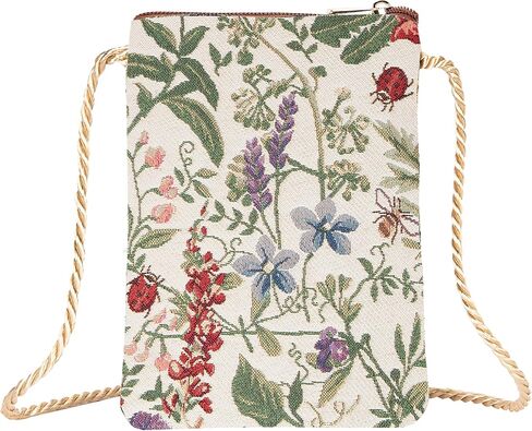 حقيبة هاتف صغيرة تمر بالجسم من Signare Tapestry، محفظة للسيدات للهاتف، حقيبة الهاتف المحمول، محفظة الهاتف، حقيبة الهاتف الذكي (ساكورا) in Kuwait
