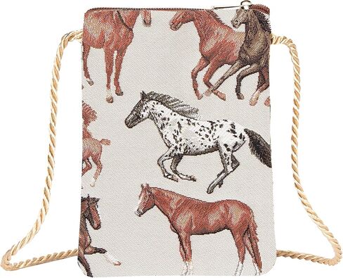 حقيبة هاتف صغيرة تمر بالجسم من Signare Tapestry، محفظة للسيدات للهاتف، حقيبة الهاتف المحمول، محفظة الهاتف، حقيبة الهاتف الذكي (ساكورا) in Kuwait