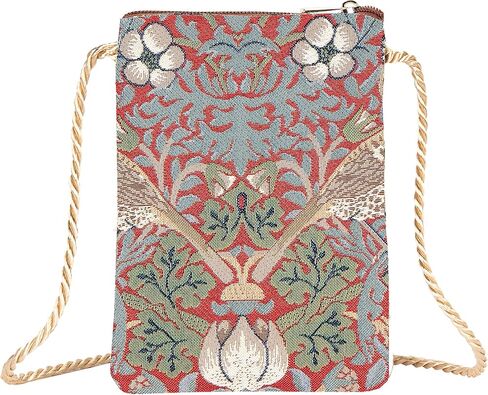 حقيبة هاتف صغيرة تمر بالجسم من Signare Tapestry، محفظة للسيدات للهاتف، حقيبة الهاتف المحمول، محفظة الهاتف، حقيبة الهاتف الذكي (ساكورا) in Kuwait