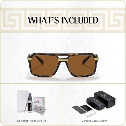 Versace VE4399 Pillow Sunglasses for Men + BUNDLE With Designer iWear Complimentary Eyewear Kit in Saudi Arabia