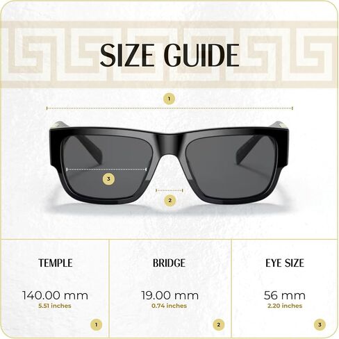 Versace VE4406 Rectangle Sunglasses for Men + BUNDLE With Designer iWear Complimentary Eyewear Kit in Saudi Arabia