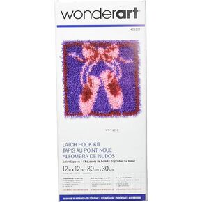 Wonderart Tiger Cub Latch Hook Kit, 12" X 12"