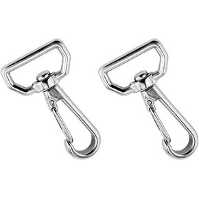 Ring Square Eye Swivel Snap Hook, Stainless Steel 316 Quick Straping Hook Lobster Clasps Hiking Camping Carabiner Pet Chain
