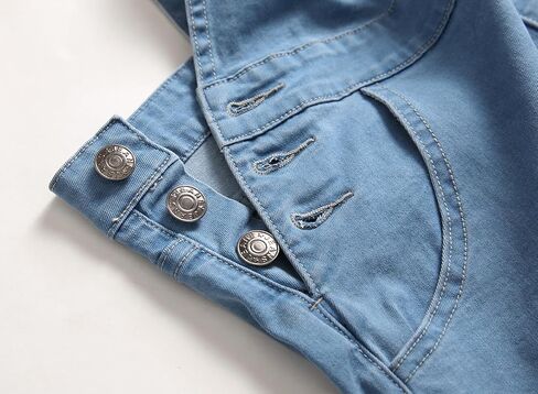 LONGBIDA Mens Denim Shorts Bib Overalls Jeans Casual Walkshort Summer Jumpsuit with Pockets in Saudi Arabia