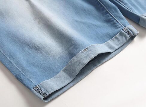 LONGBIDA Mens Denim Shorts Bib Overalls Jeans Casual Walkshort Summer Jumpsuit with Pockets in Saudi Arabia