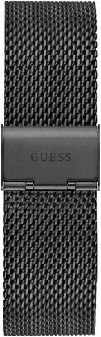 GUESS Men's Sport Crystal Multifunction 44mm Watch – Black Dial Gold-Tone Stainless Steel Case with Black Silicone Strap in Saudi Arabia