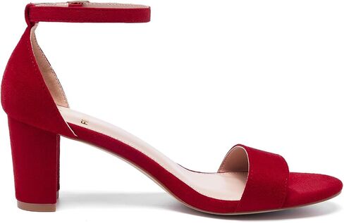 FW FRAN WILLOR Women Open Toe Low Chunky Short Heels Ankle Strap Block Heel Sandals Party Dress Wedding Pump Shoes in Saudi Arabia