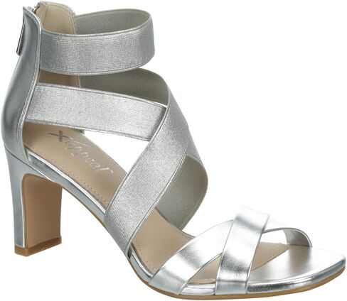 XAPPEAL Elline - Women's Zip-Up Elastic Ankle Strap Heel Open Toe Dress Sandal in Saudi Arabia