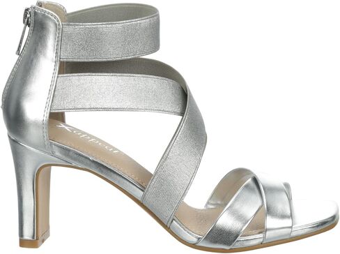 XAPPEAL Elline - Women's Zip-Up Elastic Ankle Strap Heel Open Toe Dress Sandal in Saudi Arabia