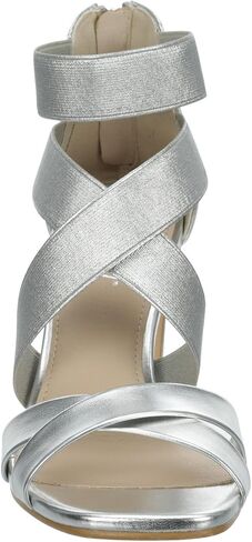 XAPPEAL Elline - Women's Zip-Up Elastic Ankle Strap Heel Open Toe Dress Sandal in Saudi Arabia