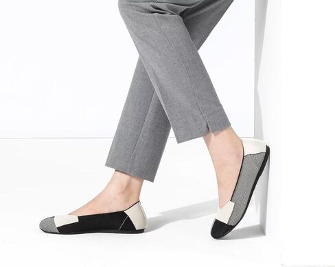 Frank Mully Women’s Ballet Flat Shoes Knit Dress Shoes Round Toe Slip On Ballerina Flats for Woman Low Wedge Comfort Soft in Saudi Arabia