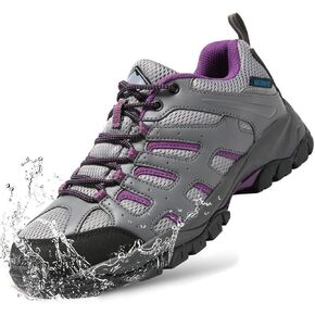 TREKKIN PLUS Women Waterproof Hiking Boots Breathable Soft Lined Booties Non Slip Trail Shoes for Outdoor Walking Trekking Camping