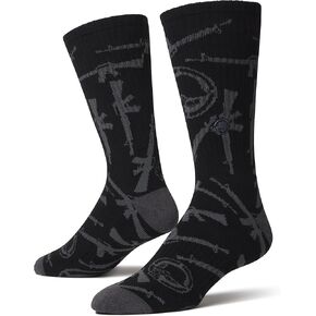 Metal Mulisha Mens Sprayed Socks, Black, One Size