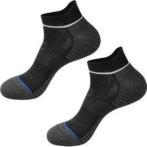 Men's Moisture Control Comfort Athletic Running Cycling Ankle Low Cut Cushion Socks Multi Pack
