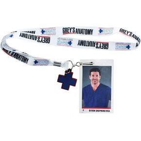 Greys Anatomy Derek Shepherd Lanyard w/ Charm