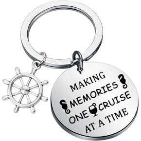 FOTAP Girls Trip Gift Cruise Vacation Gift Girls Gone Cruising Gift Nautical Gift Making Memories One Cruise Keychain