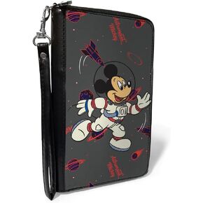 Buckle-Down Women's PU Zip Around Wallet Rectangle-Mickey Mouse, 7.5"x4.5", Mickey Mouse, 7.5"x4.5", Buckle-down Pu Zip Around Wallet Rectangle - Mickey Mouse