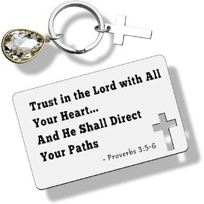 Inspirational Christian Gifts for Women Men Bible Verse Wallet Card Metal Engraved Inspirational Gifts Baptism Card Faith Gifts Religious Gifts Christmas Birthday Thanksgiving Graduation Present