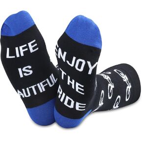 TSOTMO Bicycle Socks Bike Gift Cycling Sport Socks Cyclist Gifts Enjoy The Ride Socoks For Bicycle Lovers