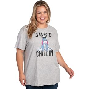 Disney Womens Plus Size T-Shirt Eeyore Just Chillin Print (Heather Grey, 5X)