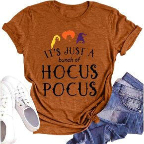 انها مجرد مجموعة من الخزعبلات تي شيرت للنساء ساندرسون الأخوات قميص هالوين فيلم الرسم الخريف المحملة القمم in Kuwait