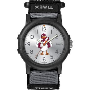 Timex Tribute Unisex Collegiate Recruit 38mm Watch - Virginia Tech Hokies Black Fabric Strap