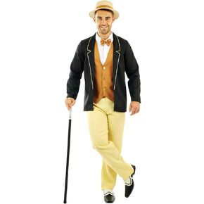 Fun Shack Roaring 20s Costumes For Men 1920s Gangster Mens Halloween Costumes Available In Medium Large XL