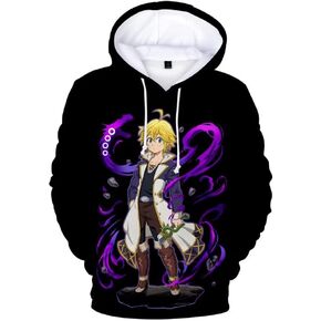 CHLOBLOM Meliodas Cosplay Costume Anime Hoodie Hooded Pullover Sweatshirt