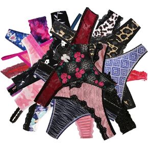 HORIOL Sexy Womens Variety Panties Lacy T-Back Tanga Bikini G-String Thongs Briefs Underwear 10 Pack