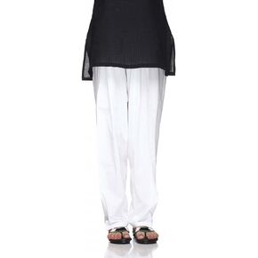 ladyline Plain Cotton Salwar Pants with Drawstring Closure Indian Baggy Pants for Women Yoga