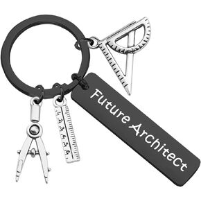 PLITI Architecture Gifts Architect Keychain Gifts Architecture Students Graduation Gifts Future Architect Keyring