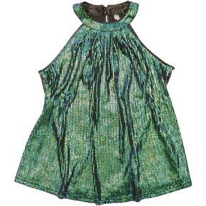 Allegra K Party Club Cocktail Sleeveless Tops for Women's Sparkle Vest Tank Camisole Sequin Halter Tops