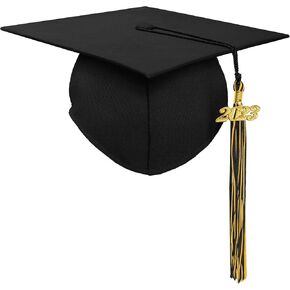 Herrenbek Matte Adult Graduation Cap with 2023 Double Color Tassel Unisex Adjustable Graduation Cap
