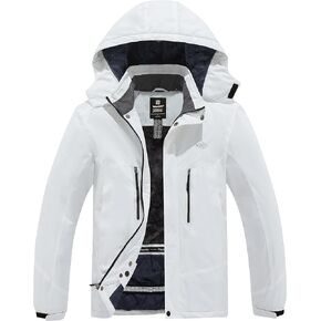 Wantdo Men's Mountain Skiing Jacket Fleece Snowboarding Jackets Waterproof Winter Snow Coat Windproof Raincoat