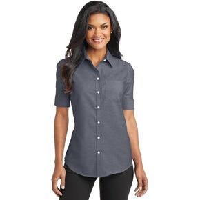 Port Authority Ladies Short Sleeve SuperPro Oxford Shirt. L659
