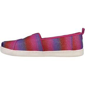 حذاء مسطح كاجوال من TOMS Kids Girls Alpargata Glitter - أرجواني