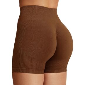 VOYJOY Women Scrunch Workout Shorts 5" Butt Lifting High Waisted Gym Shorts Seamless Compression Yoga Biker Shorts