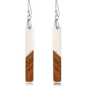YWDREAM Wood Earring, Wooden Earrings for Women, Boho Earrings Women Dangling Statement Earrings with Gifts Packing