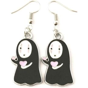 Fandom Bazaar Anime Cartoon Spired Away No Face man Earrings Gifts for woman girl