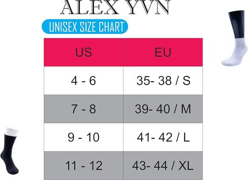جوارب تدريب قطنية للاستخدام اليومي للجنسين من ALEX YVN، 7 عبوات in Kuwait