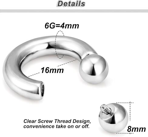 ocptiy 6G 8G الحاجز الدائري المتدلي مقاييس نفق التوصيل الأقراط تمتد عدة الجراحية الصلب الحاجز الأنف حلقة الحاجز Pincher الفص القرط تمتد هوب ثقب المجوهرات للنساء الرجال in Kuwait