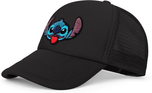 Disney mens Disney Adult Trucker Hat, Lilo & Stitch Mesh Snapback Baseball Cap Baseball Cap in Kuwait