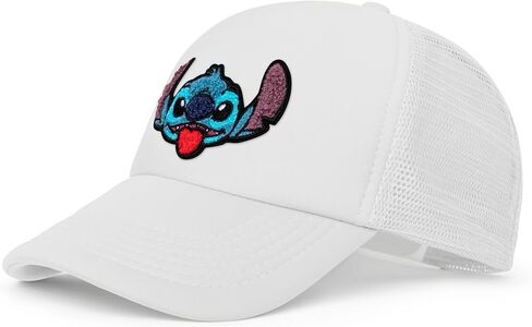 Disney mens Disney Adult Trucker Hat, Lilo & Stitch Mesh Snapback Baseball Cap Baseball Cap in Kuwait