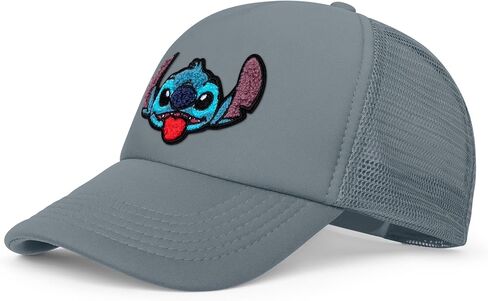 Disney mens Disney Adult Trucker Hat, Lilo & Stitch Mesh Snapback Baseball Cap Baseball Cap in Kuwait