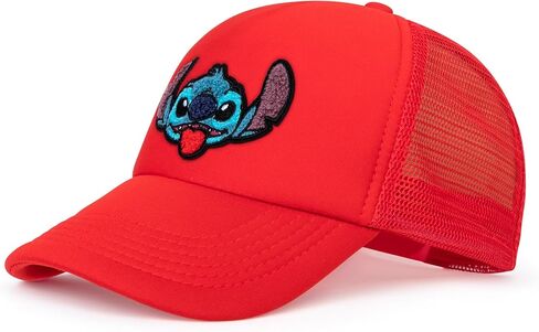 Disney mens Disney Adult Trucker Hat, Lilo & Stitch Mesh Snapback Baseball Cap Baseball Cap in Kuwait