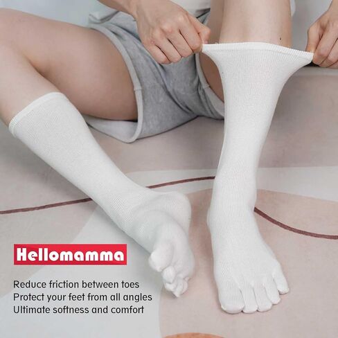 جوارب Hellomamma للرجال من القطن لأصابع القدم، جوارب رياضية للجري بخمسة أصابع، جوارب ضغط للمشي لمسافات طويلة in Kuwait